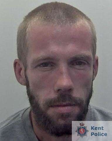 Joseph Scott was caught on camera pulling down a hanging basket outside the Maidens Head pub in Canterbury