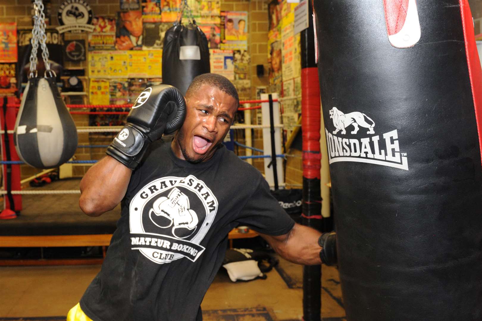 The 25-year-old training hard at Gravesend Amateur Boxing Club, based at Cygnet Leisure Centre in Northfleet