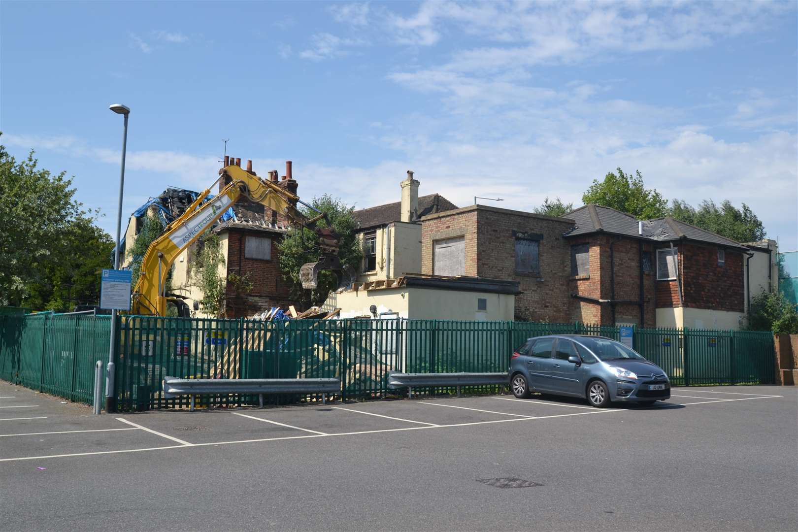 A digger has moved in at the site Picture: Steve Salter