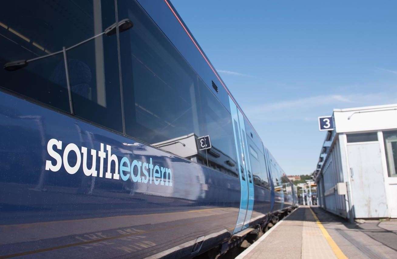 A man has been hit by a train at a railway station. Stock picture