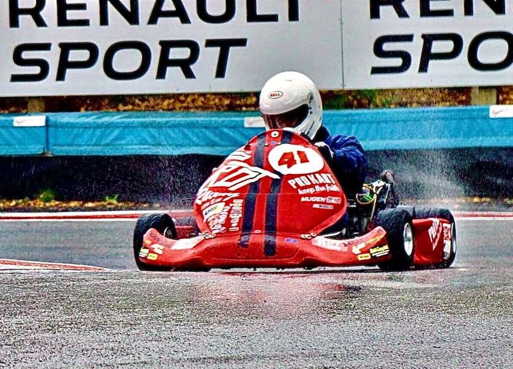 Dan Tidwell on his way to title glory at Buckmore Park. Picture: Nigel Cordrey