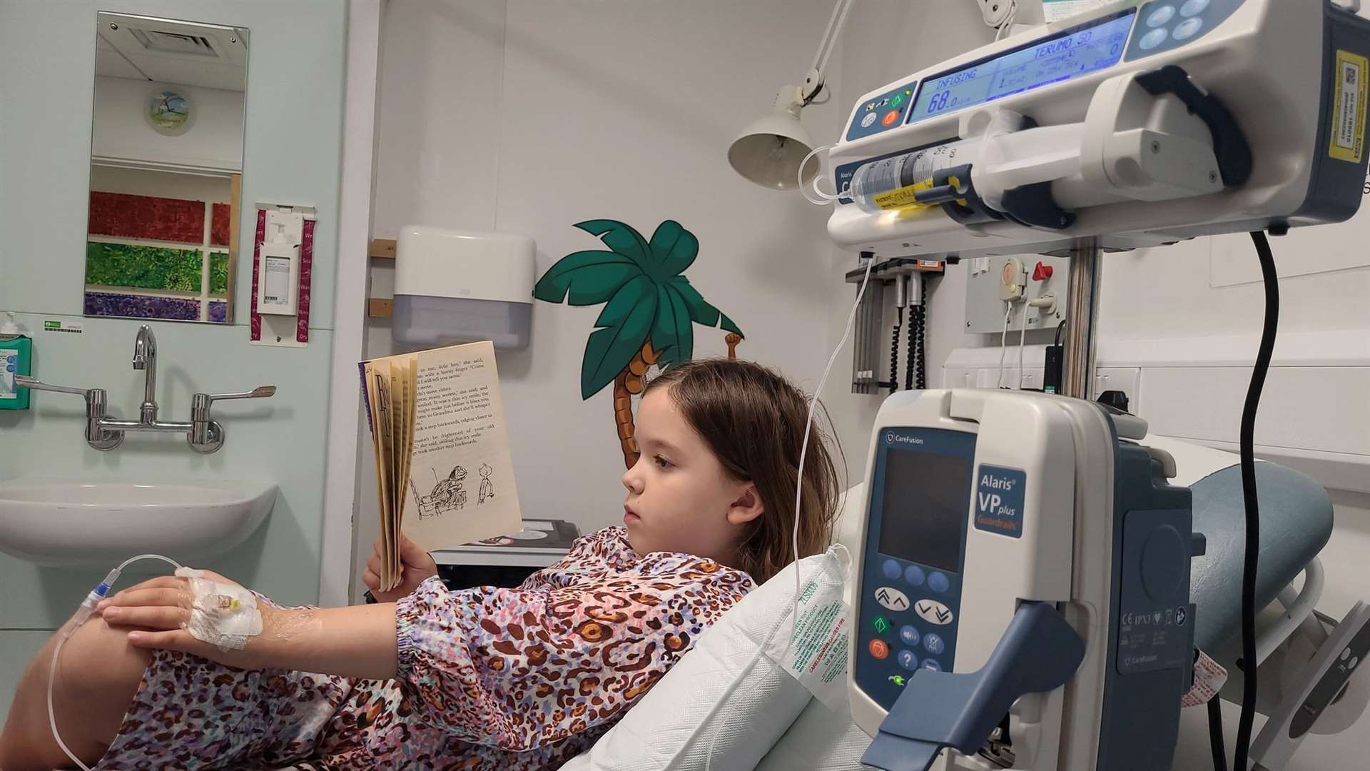 Sophie Gardner, from Faversham, having her IV treatment. Picture: East Kent Hospitals NHS