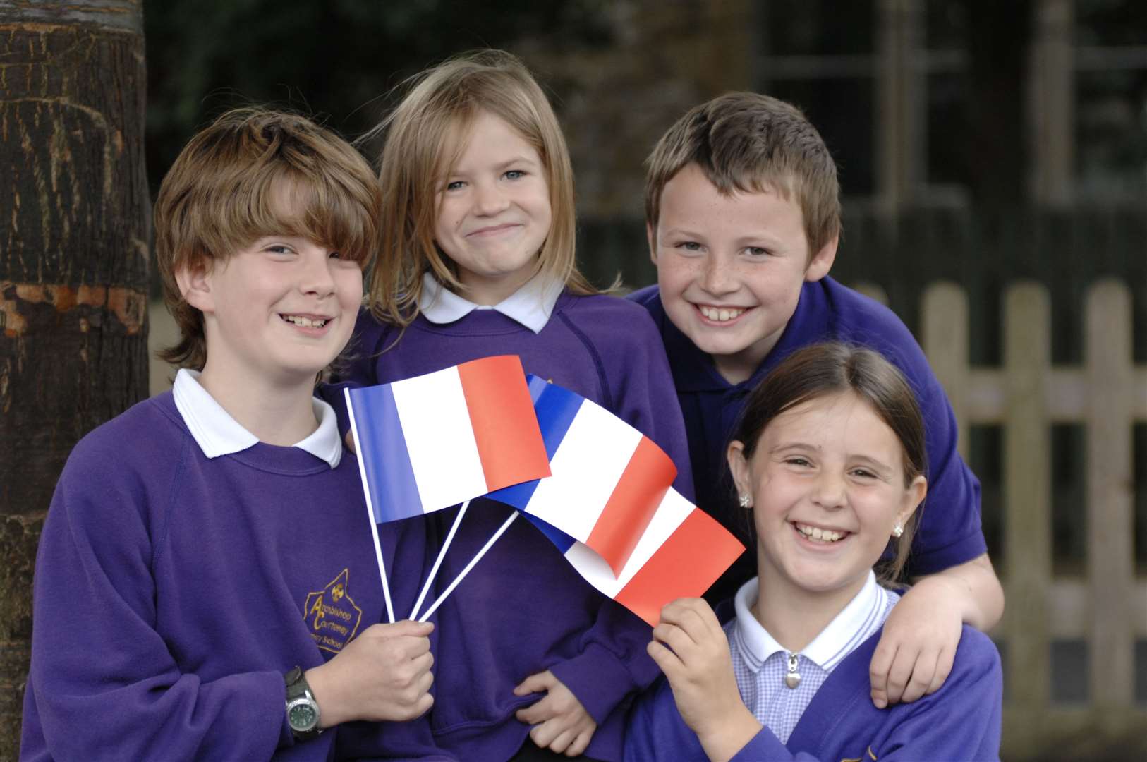 Archbishop Courtenay Schoolpupils Jordan Gray, Codie McPherson, Luke Zigler and Georgia Adams got into the Tour de France mood. Pic: Matthew Walker