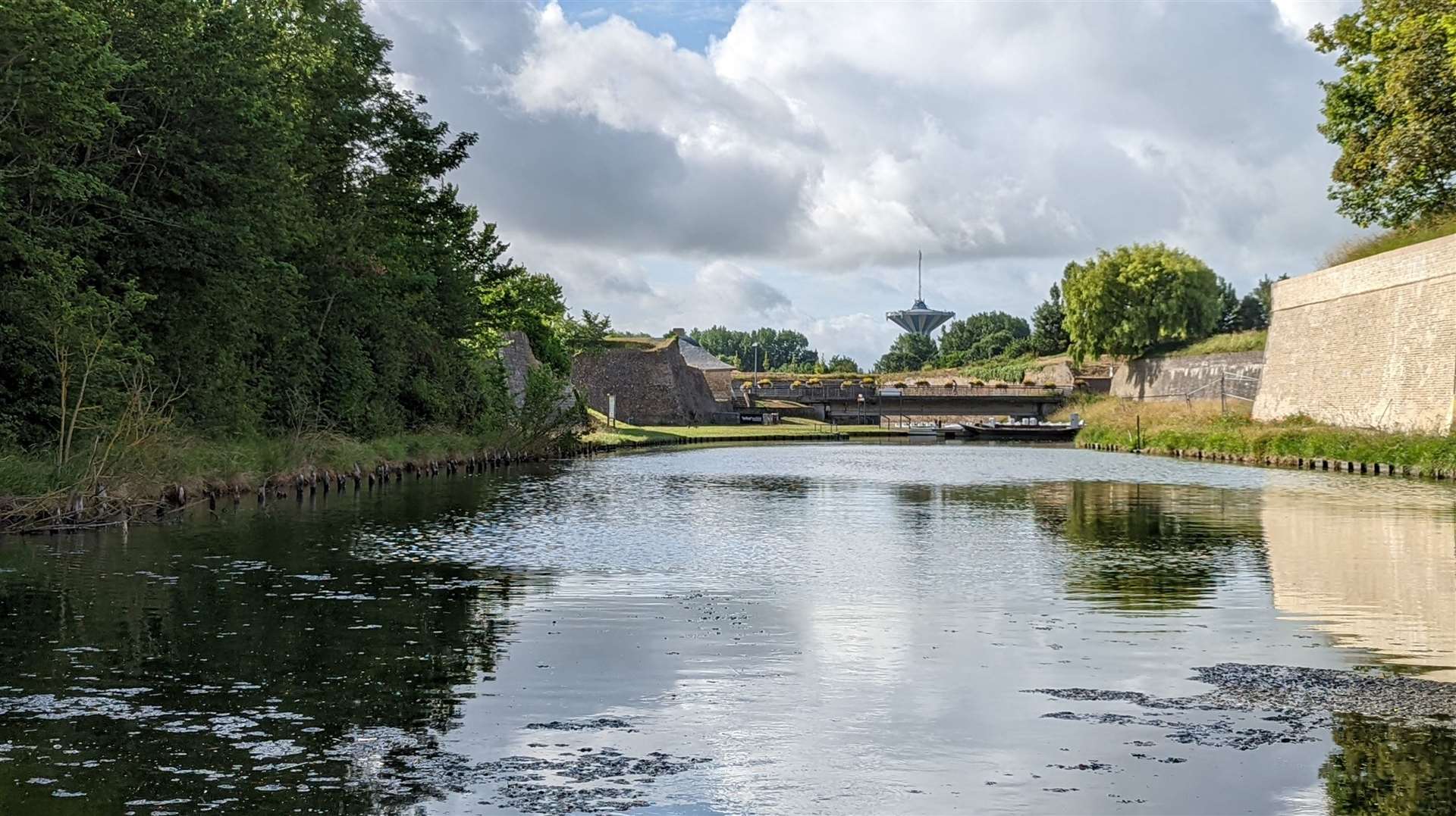 The waters around the walled town of Gravelines