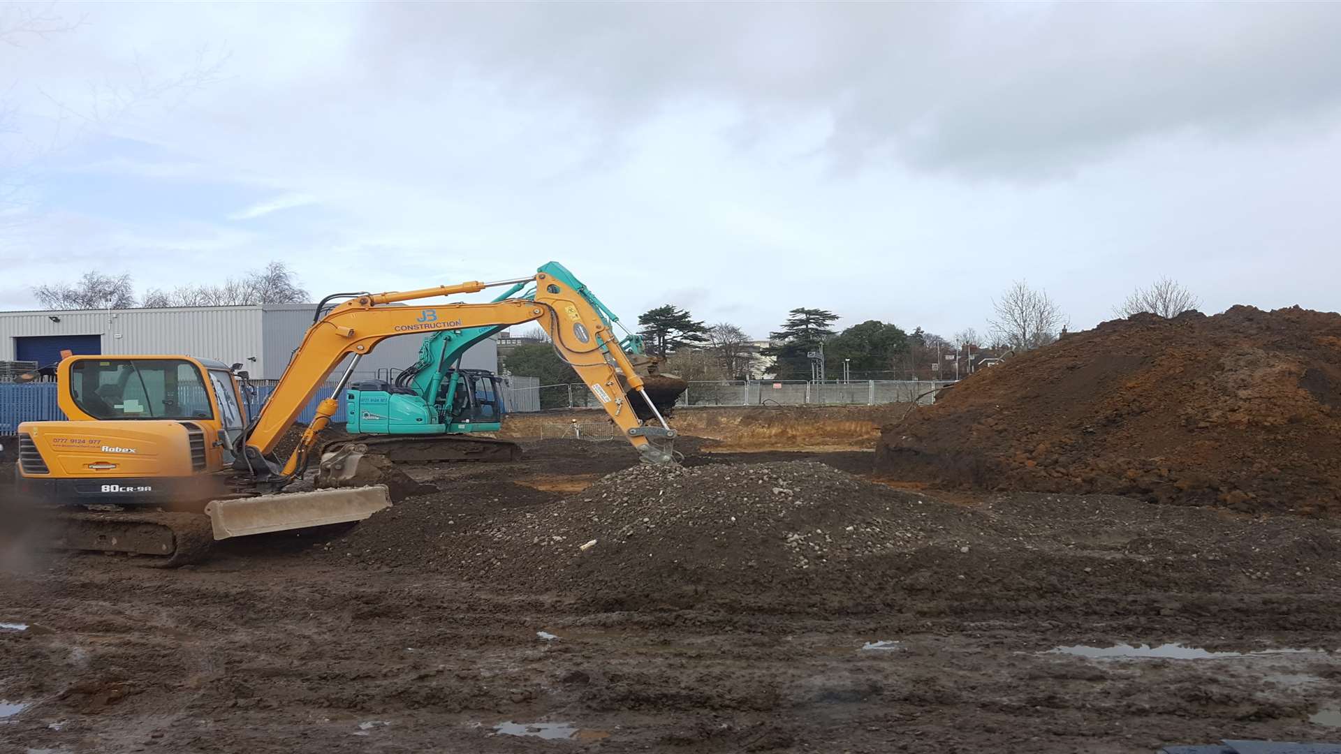 Construction of the Aldi supermarket is underway