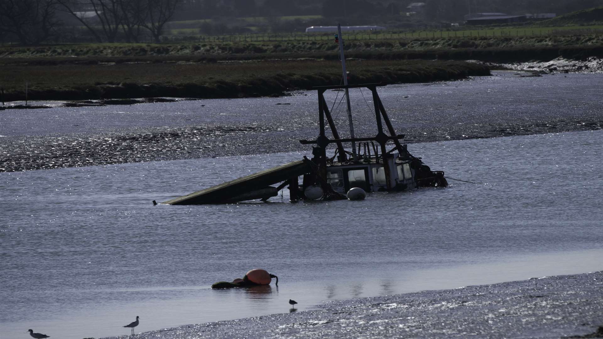 It is easily visible at low tide, but might not be as easy to see when the tide is higher. Picture: Michael Maloney