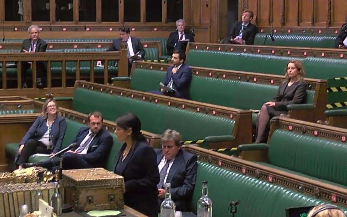 Home Secretary Priti Patel answering Mrs Elphicke's questions on migrant crossings