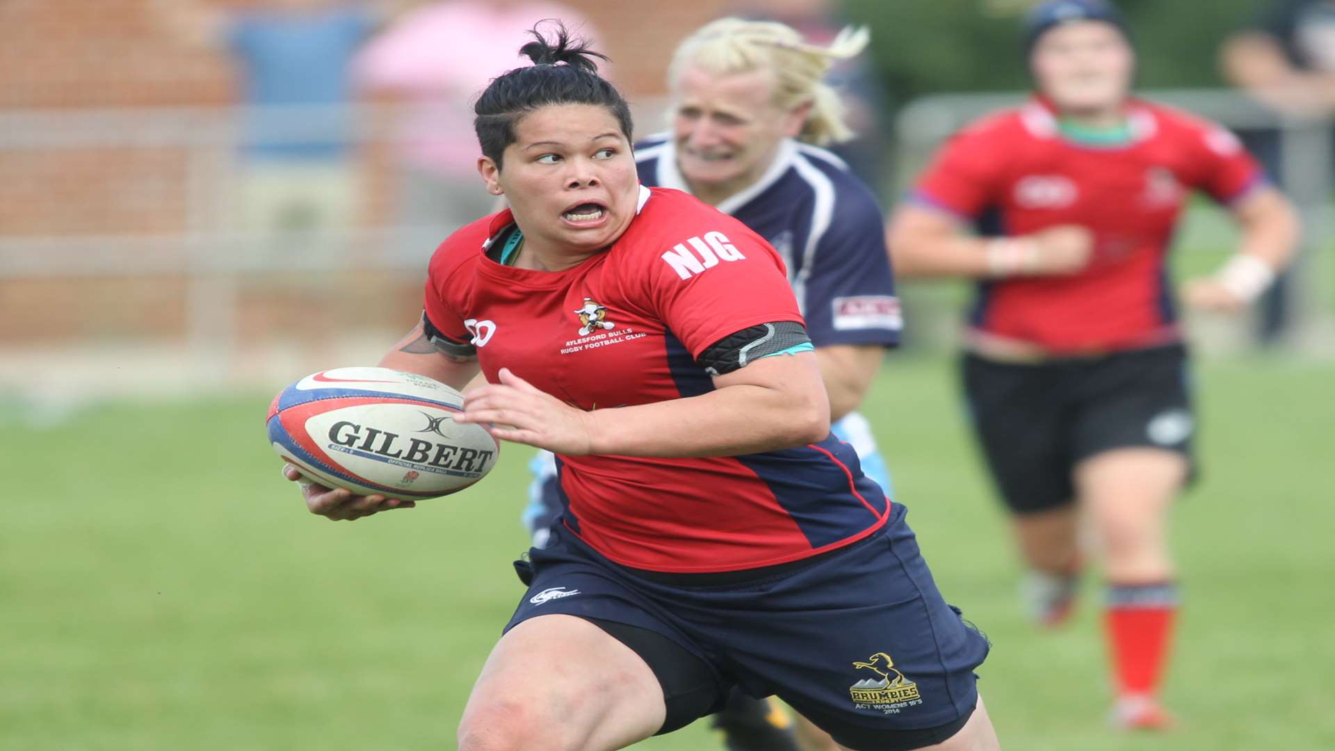 Sarah Riordan scored one of Aylesford's tries Picture: John Westhrop