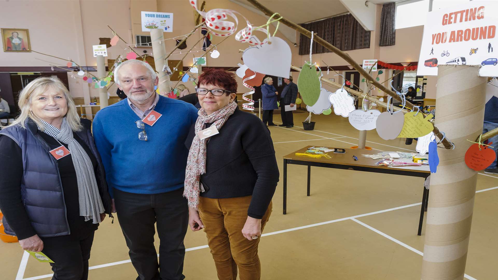 People gathered at the Memorial Hall. Picture: Andy Payton