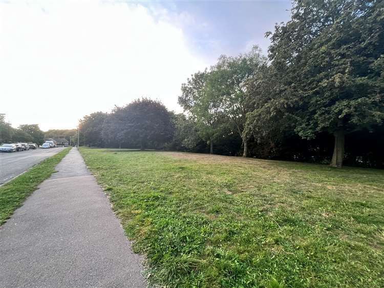 The green strip of land in Quantock Drive has been marked as a village green