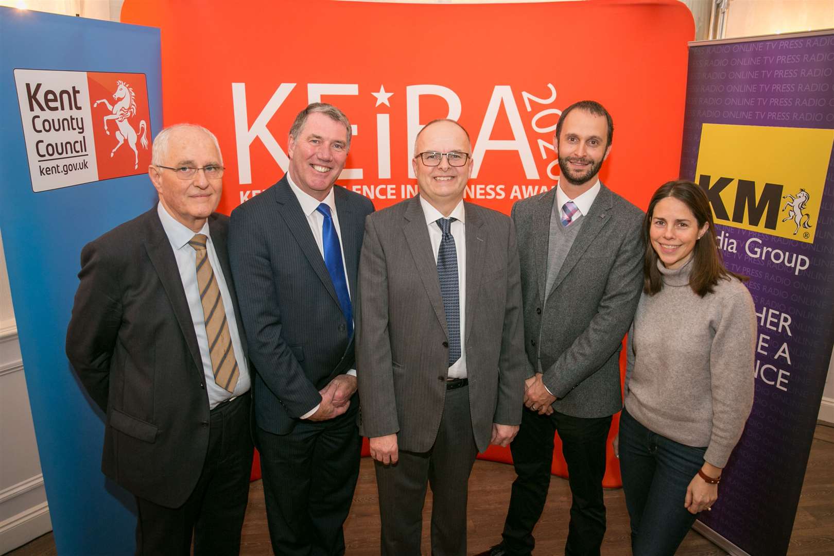 From left: Head of judges Geoff Miles, Mike Whiting of KCC, Steve Walker former winner, James Gurney KM Media Group MD, and Kresse Wesling former winner Picture: Matthew Walker