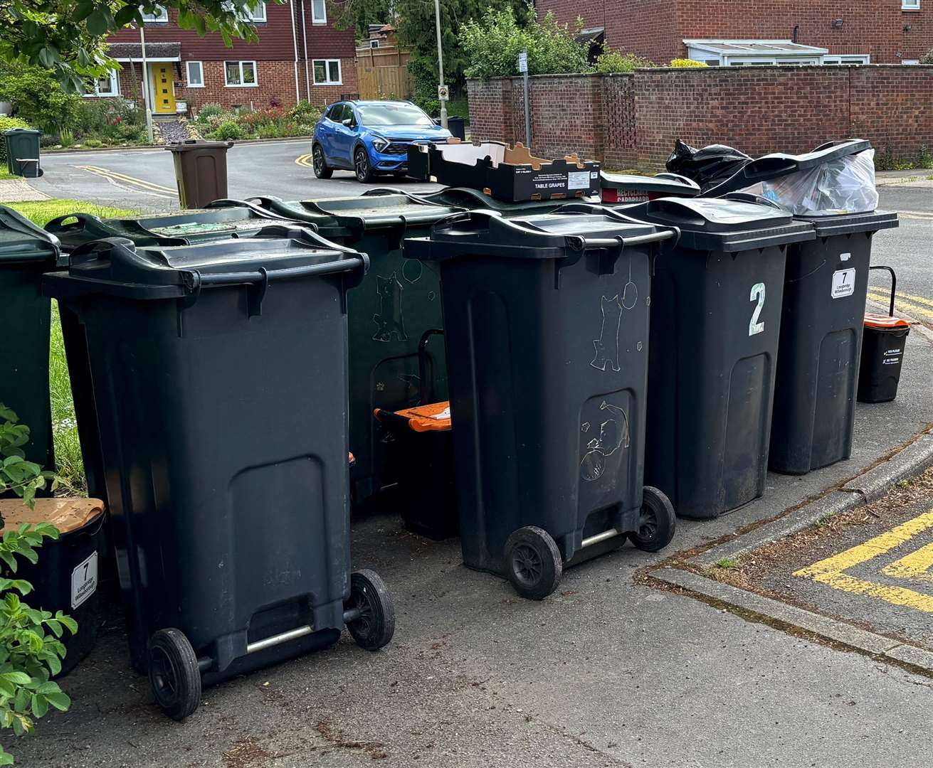 Longbridge in Willesborough Lees is one of the many roads across Ashford which has been affected by the Suez bin crisis