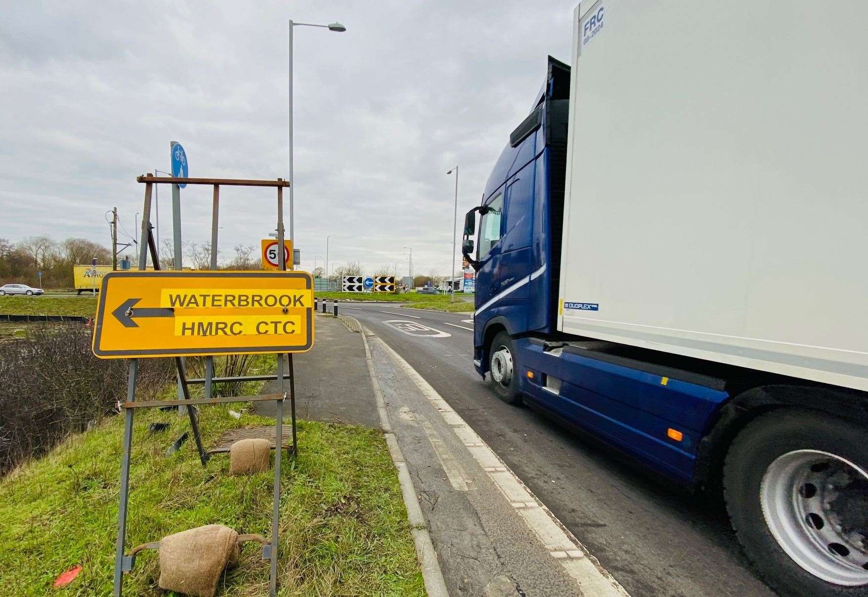 A lorry heads into Waterbrook Park. Picture: Barry Goodwin