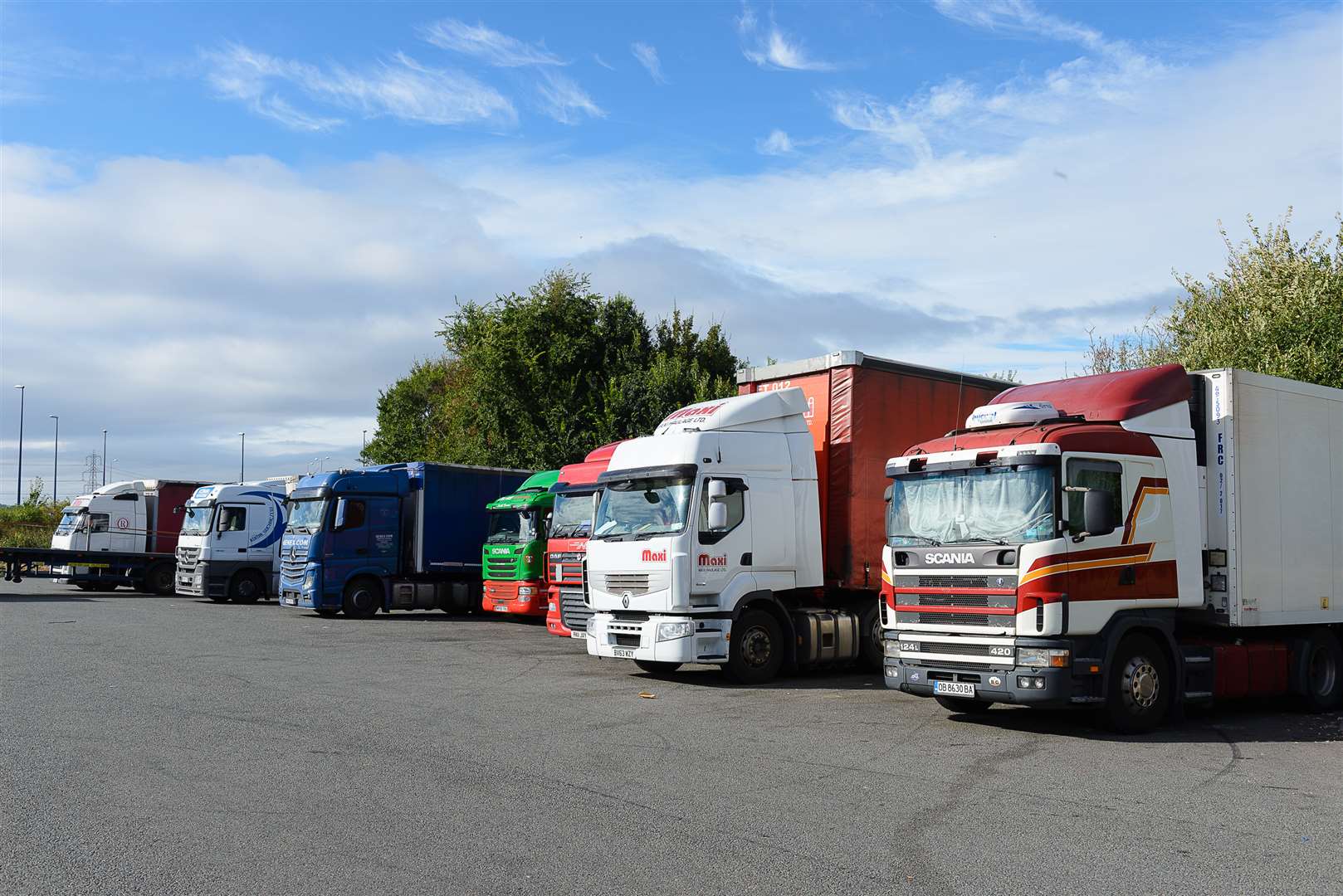 Lorries parked up