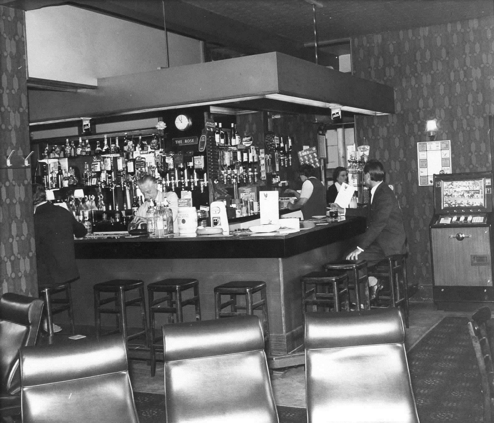 Inside the Rose at Bearsted in July 1970