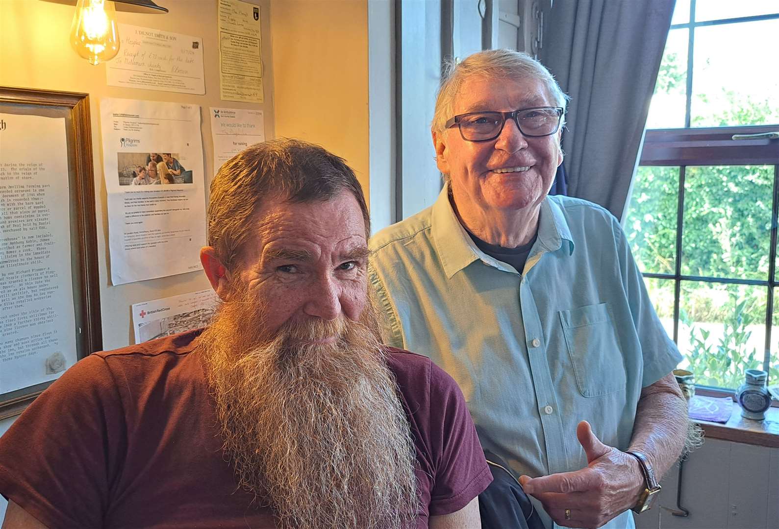 Paul Doolin, left, and Terry Coffey, customers of the Plough Inn at Ripple