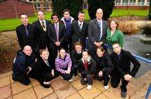 The 15 members of staff at The Westlands School, Sittingbourne, who are training to take part in the Three Peaks Challenge in June