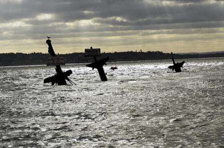 The masts of the SS Richard Montgomery Picture: Barry Crayford