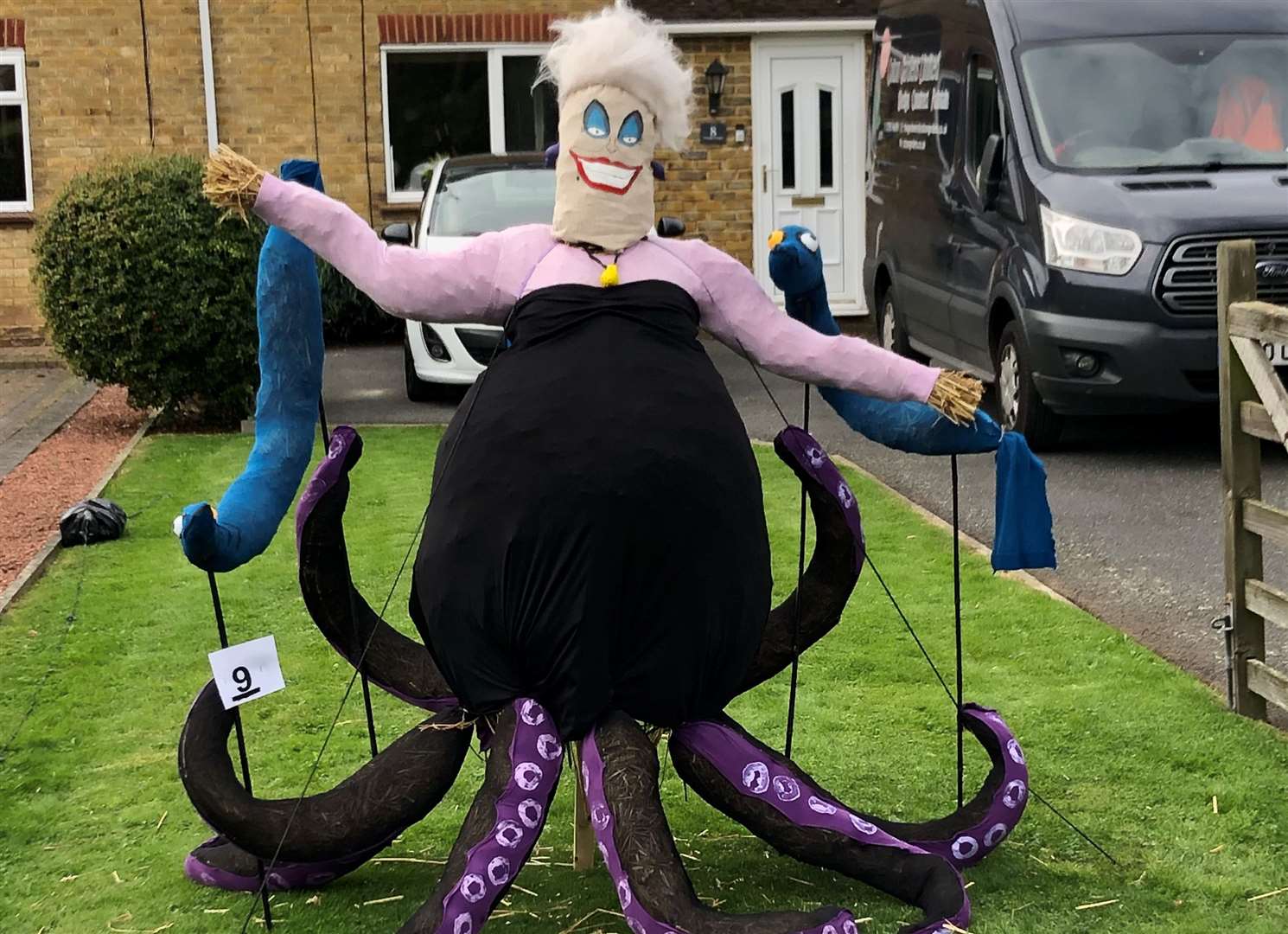 Ursula from Little Mermaid won best scarecrow in 2021