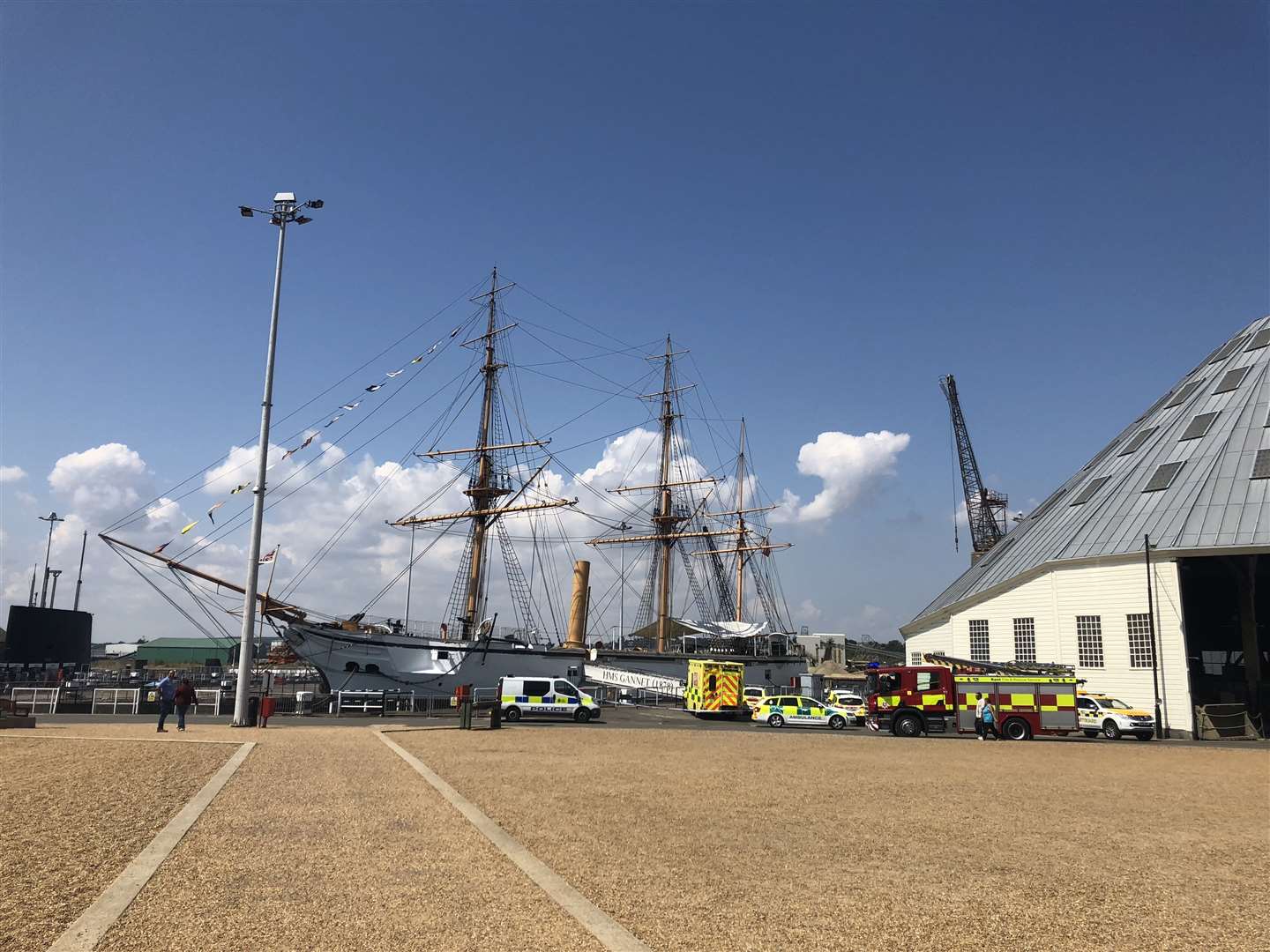 Emergency services at Chatham Dockyard. Photo C Lloyd