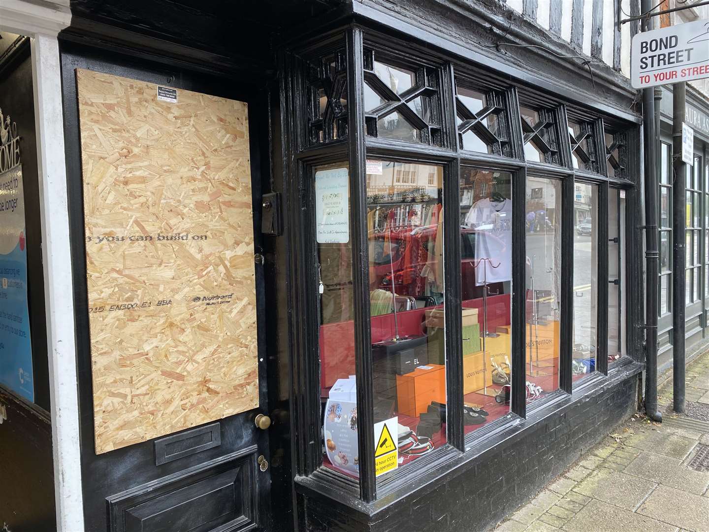 The scene in Tenterden following Monday's break-in