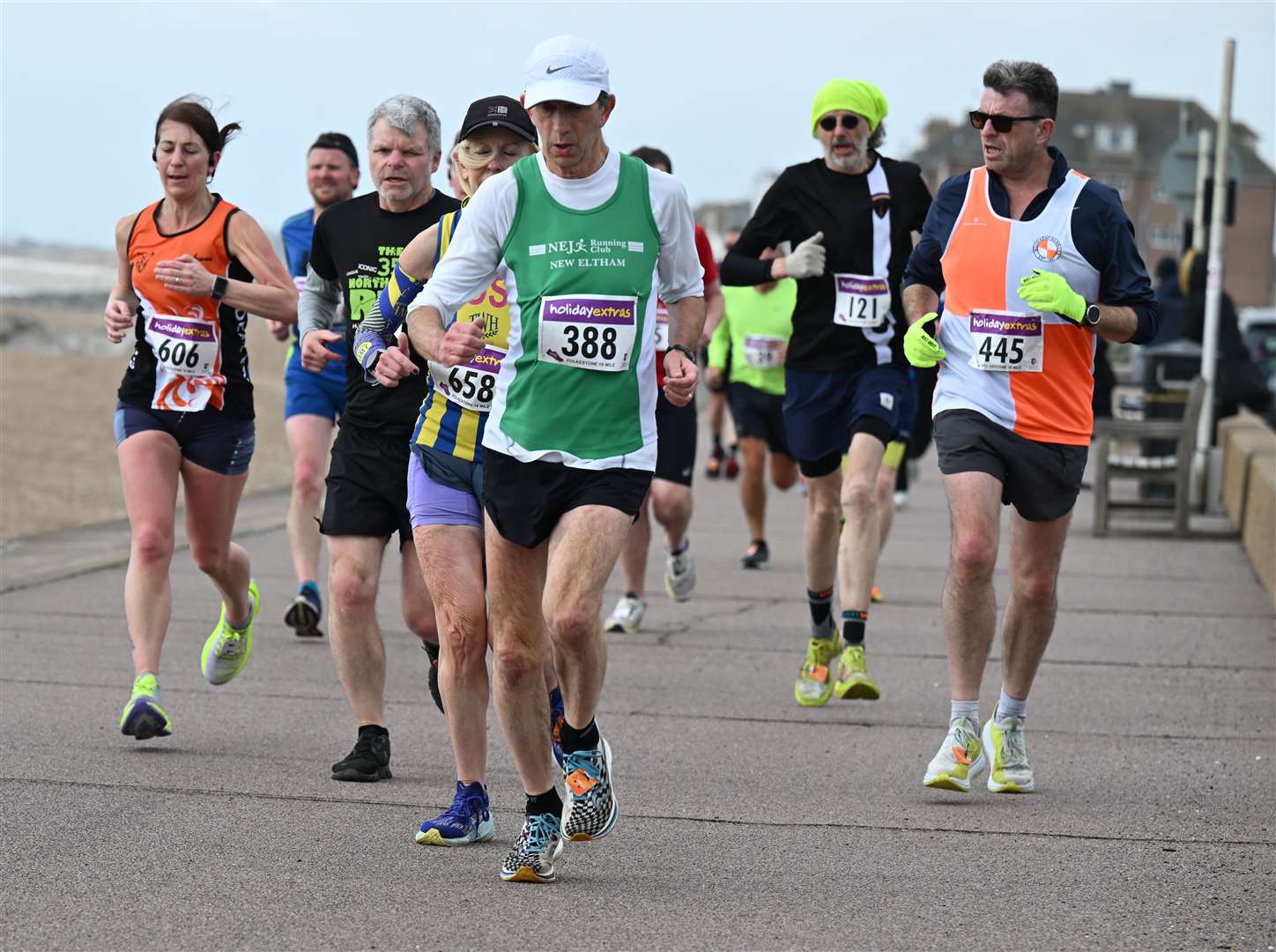 John Lennon of South Kent Harriers (No.445) keeps an eye on his rivals. Picture: Barry Goodwin