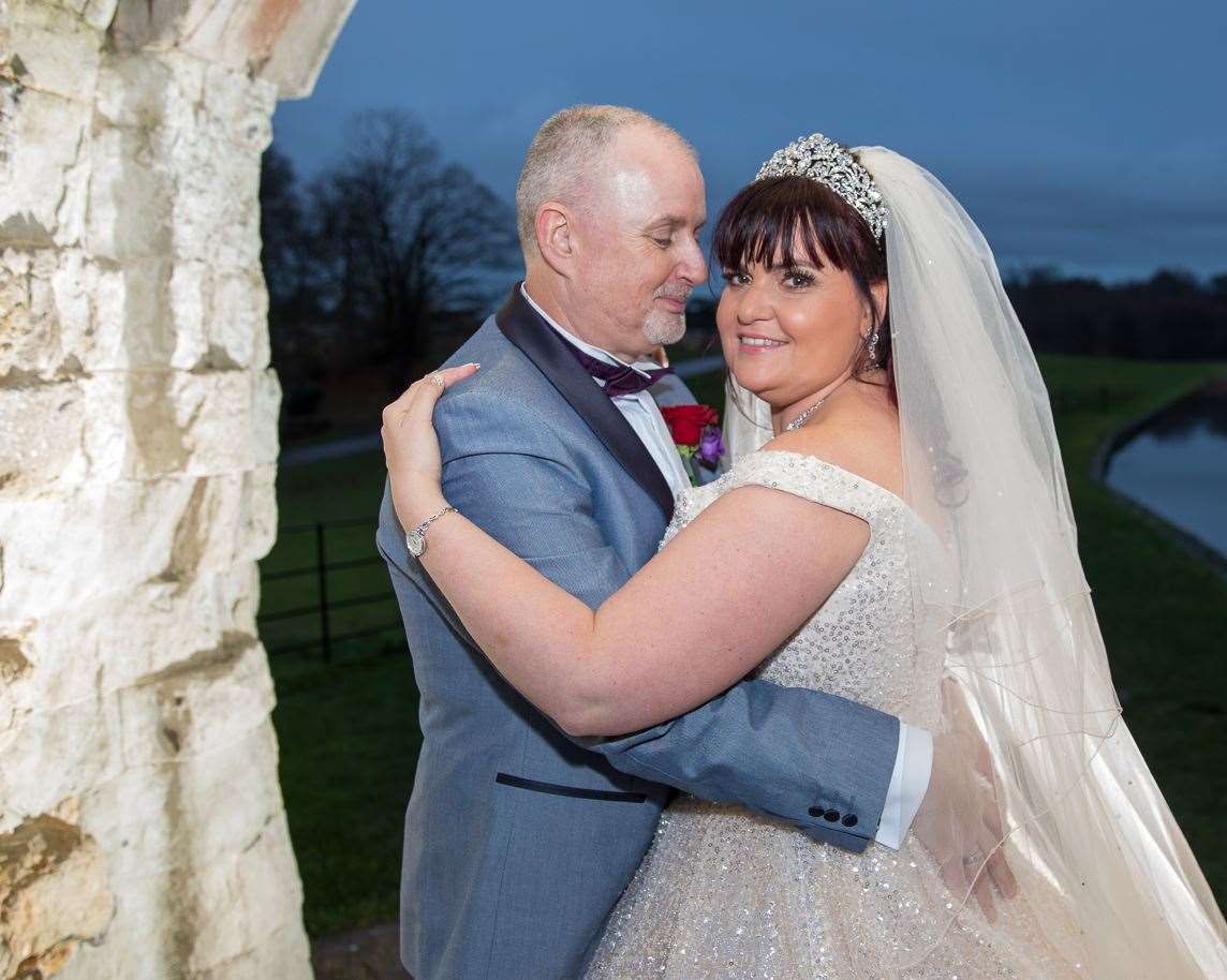 Sally and Trevor Gardiner, from Gravesend, were married just four months before he died of Covid-19. Picture: Robert Buckley, RB Photography