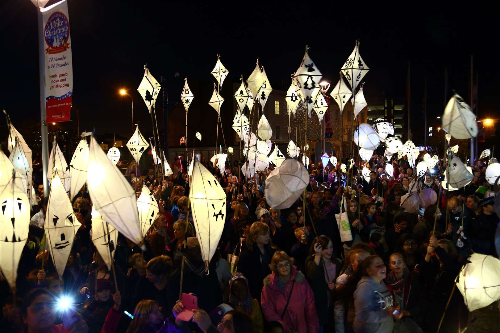 A previous Christmas parade in the town centre