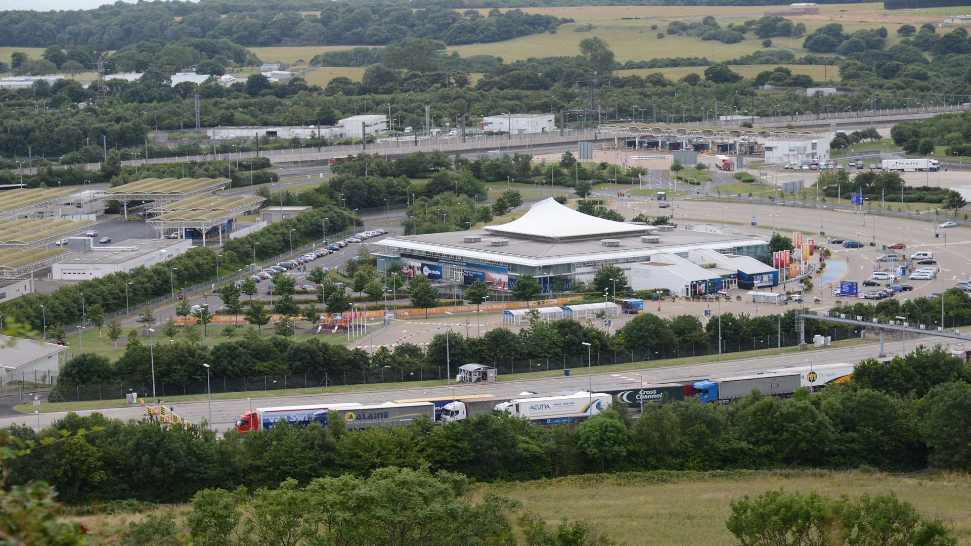 Eurotunnel terminal in Folkestone