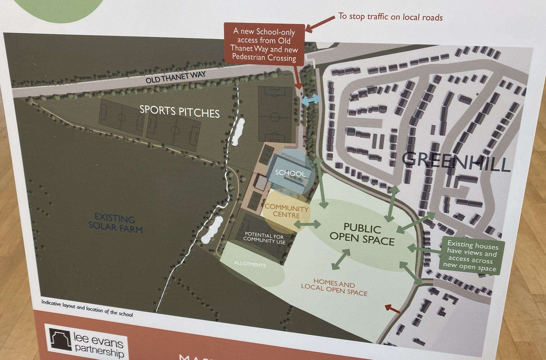 The indicative masterplan put together for the new Thornden Wood Road estate. Picture: Lee Evans Partnership