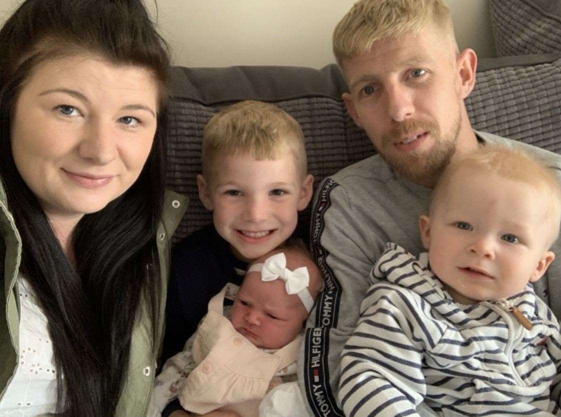 From left: Annie, Freddie, sister Maisie, Steve and brother Harley. Picture: Annie Plank