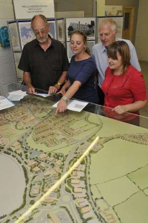 Deputy Town Mayor Jeff Andrews, Senior Project Manager Louise Simms, Regeneration Officer Austin Clays and Facilities Manager Kirsty Calvert