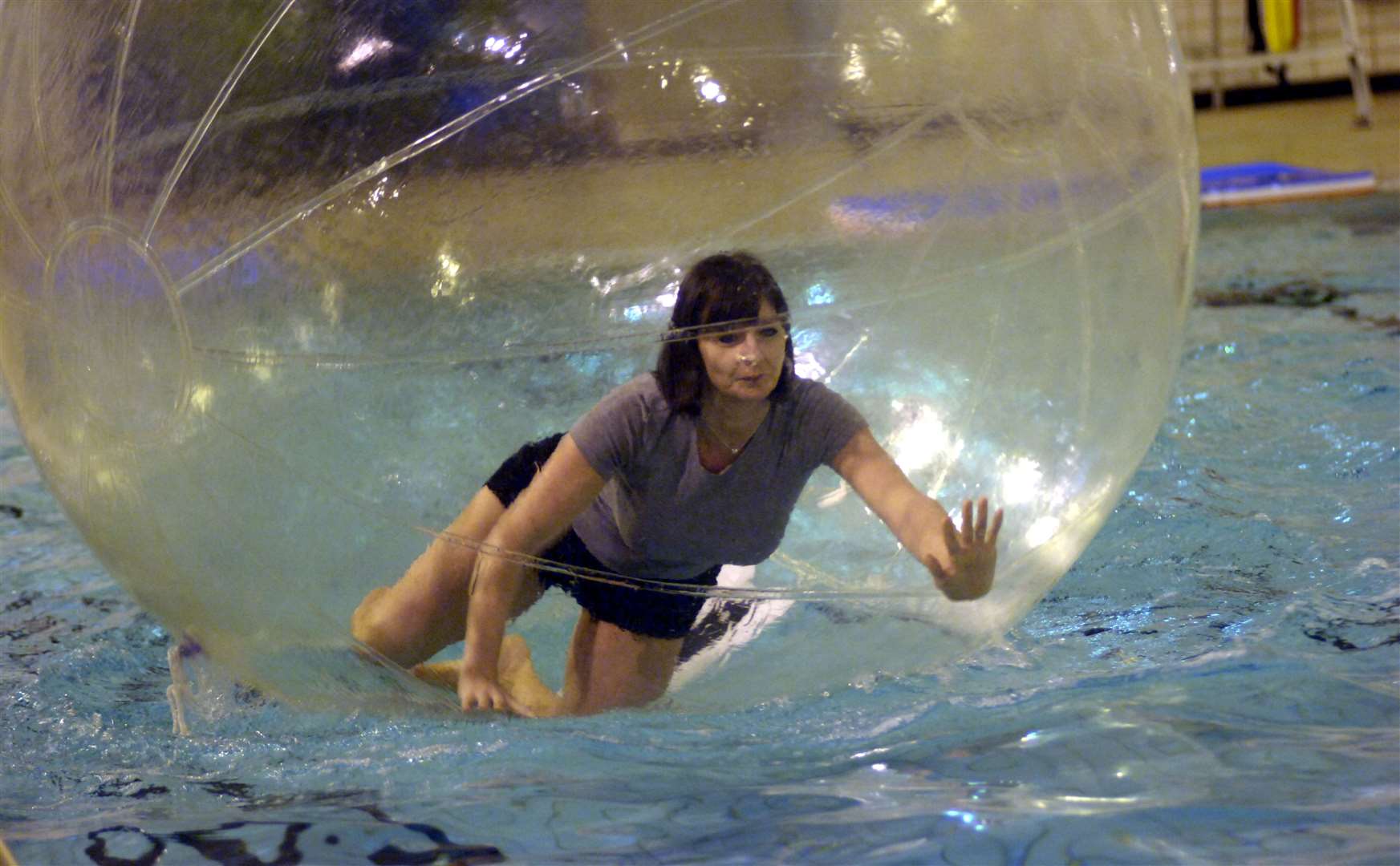 Zorbing was a feature at Folkestone Sports Centre