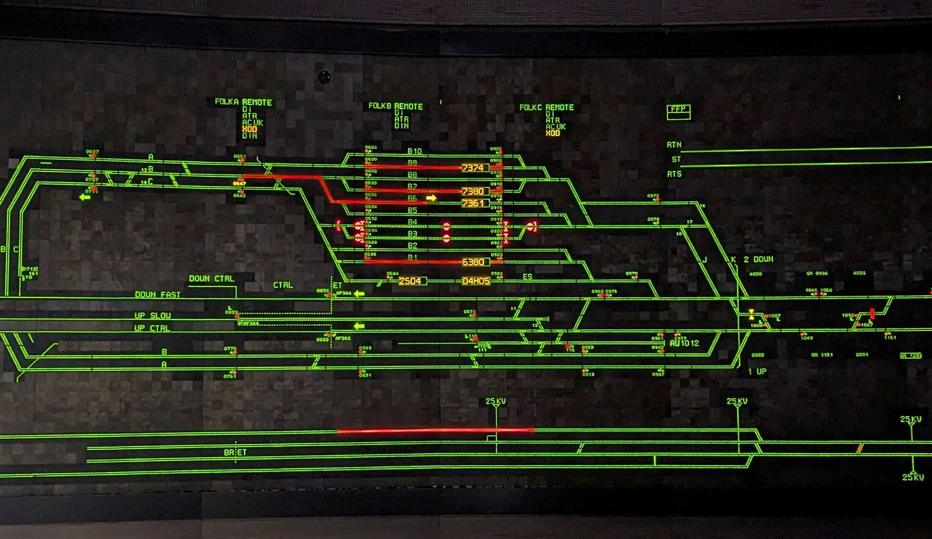 Staff in Eurotunnel's Rail Control Centre oversee the operation of the entire network