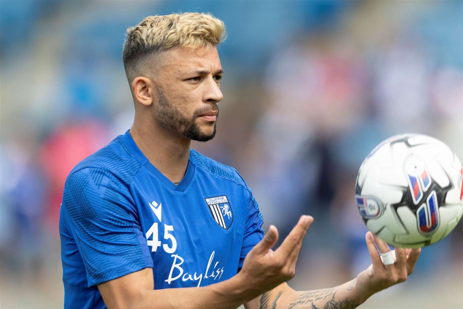 Macauley Bonne signed for the Gills ahead of their weekend game against Accrington Picture: @Julian_KPI