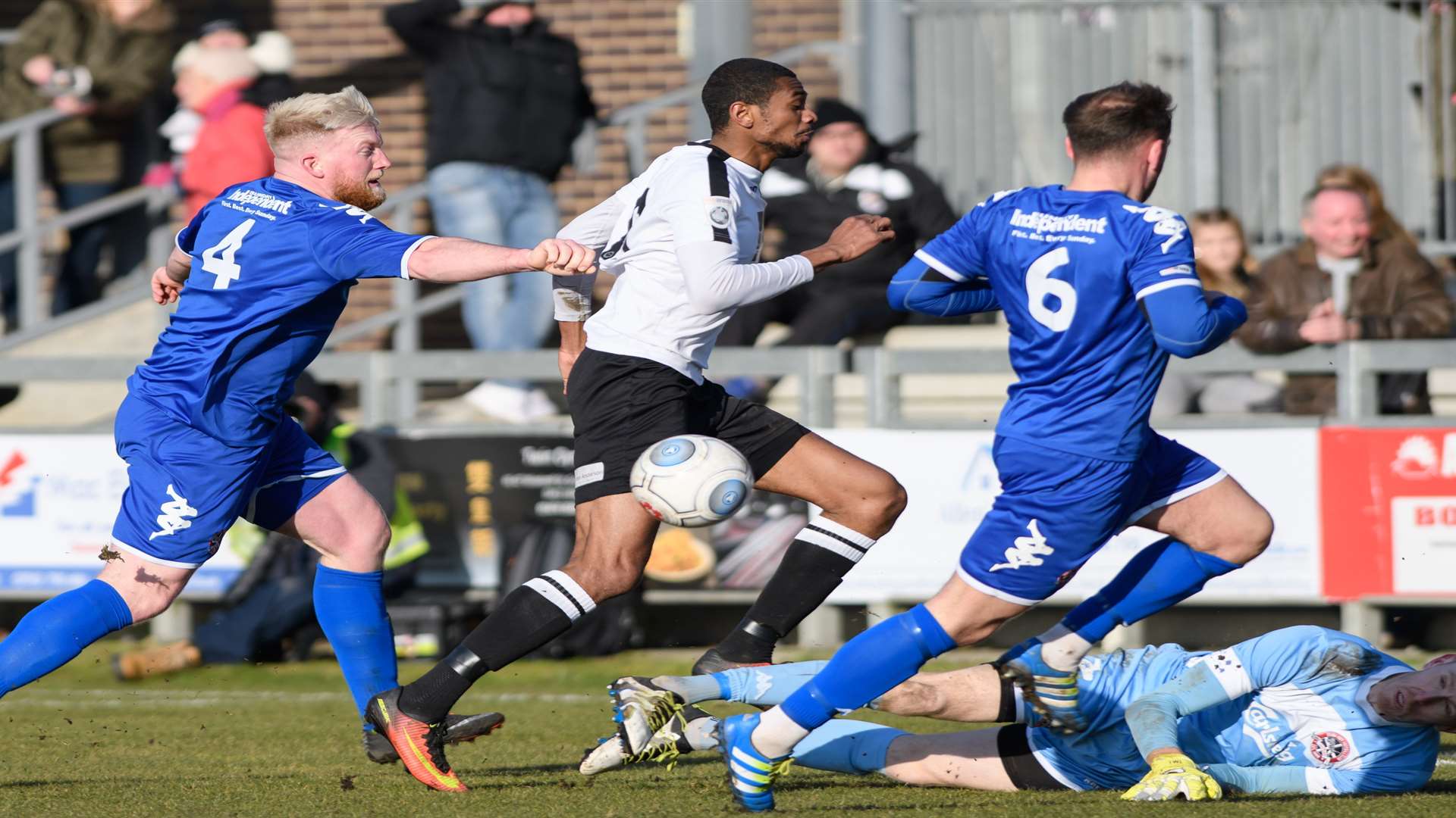 Danny Mills is thwarted by Truro keeper Tom McHale on this occasion Picture: Andy Payton