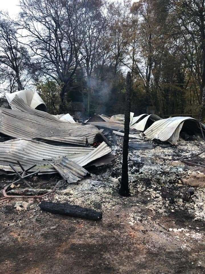 The devastation left with after the fire. Picture: Laredo Western Town