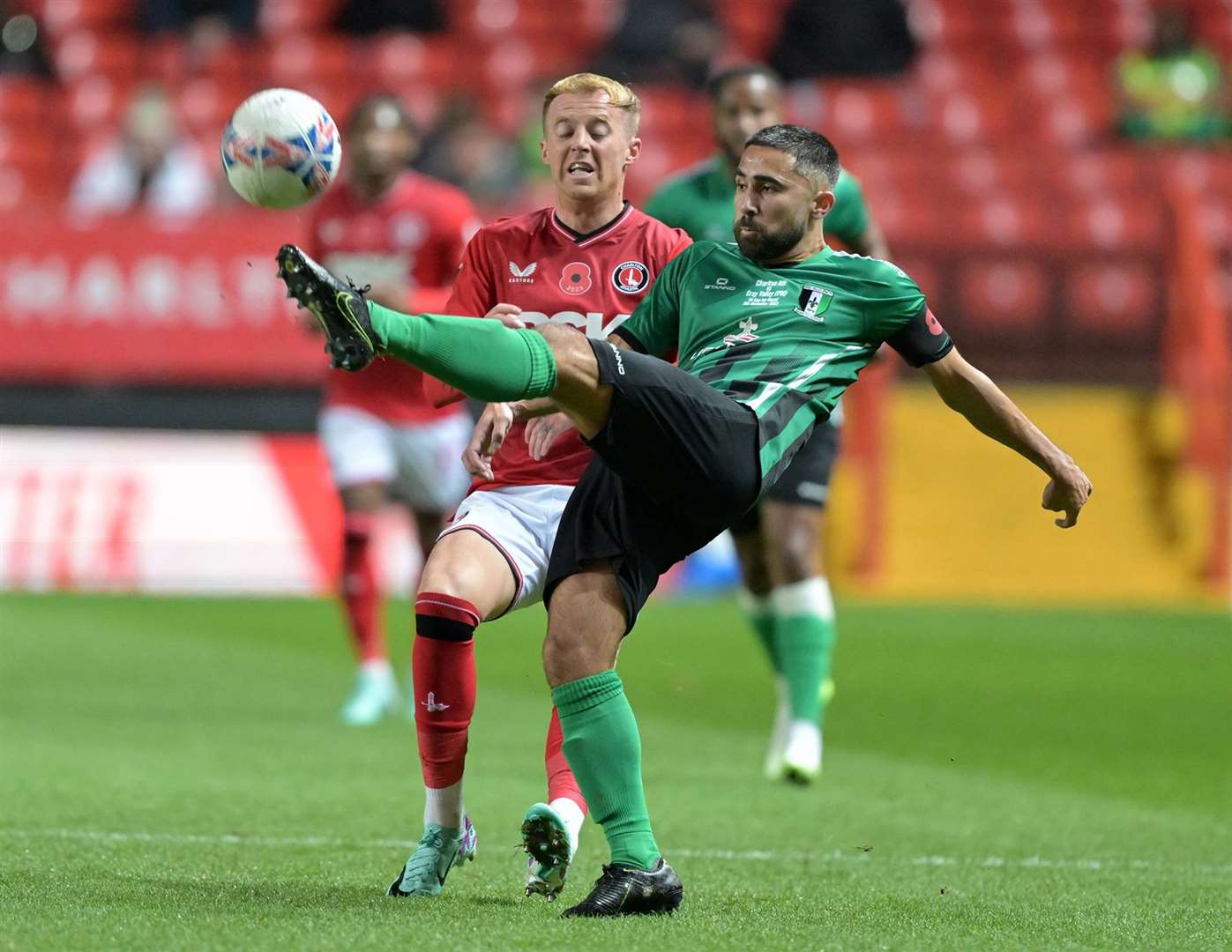 Millers right-back Barney Williams helps the ball on. Picture: Keith Gillard