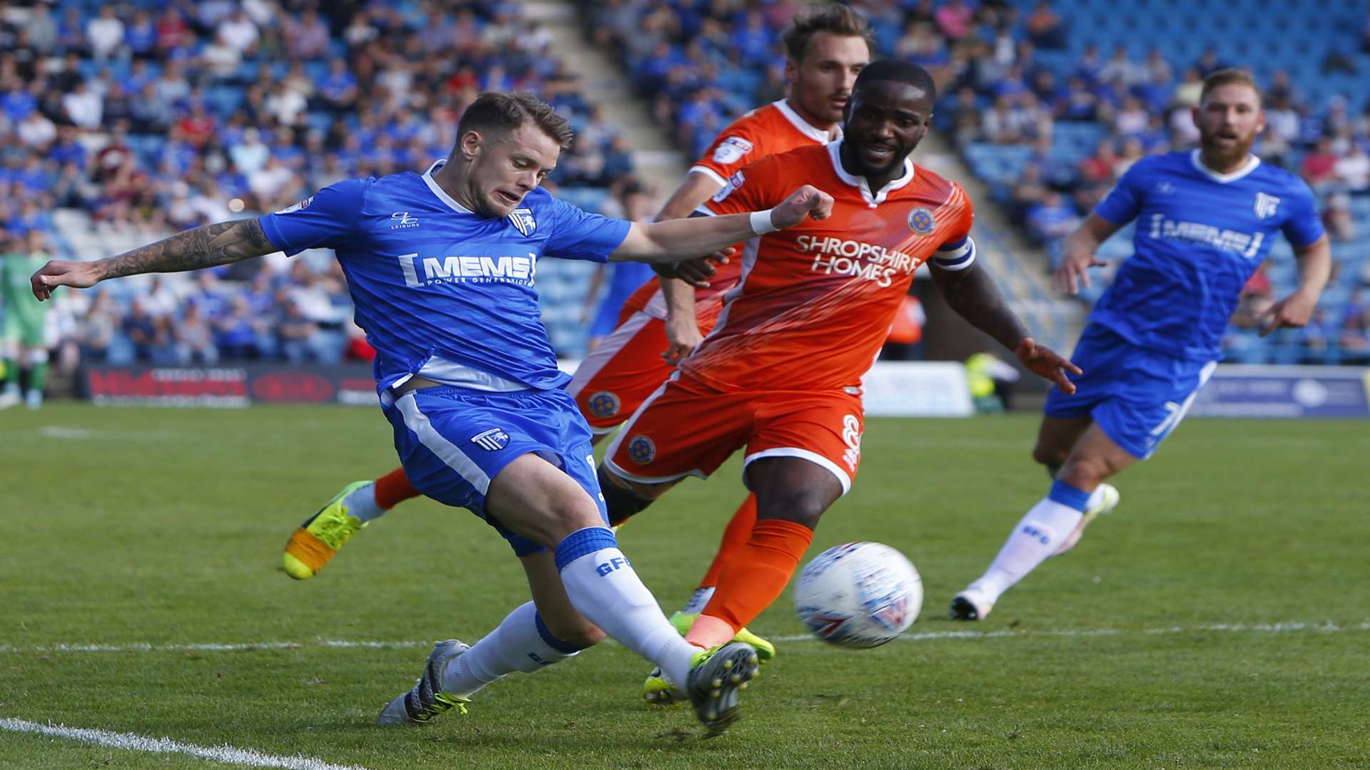 Mark Byrne gets a cross in Picture: Andy Jones