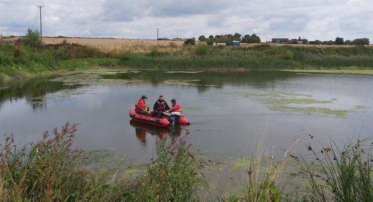 Kent Police officers searching for missing man Liam Graham. Picture: Kent Police