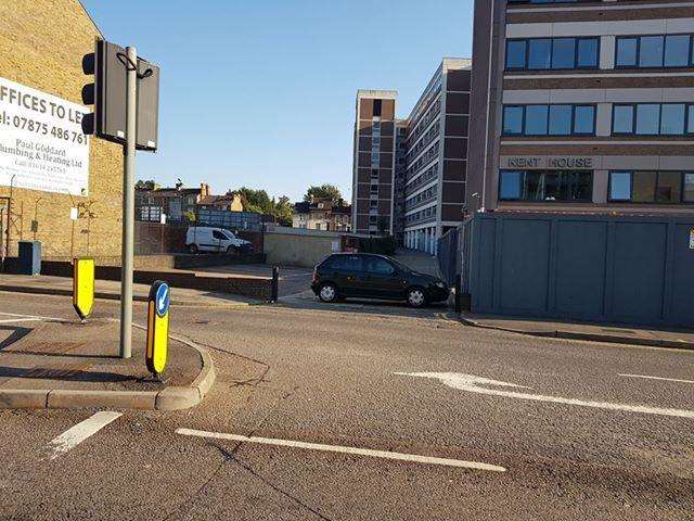 A car was used to block Kent House's second entrance