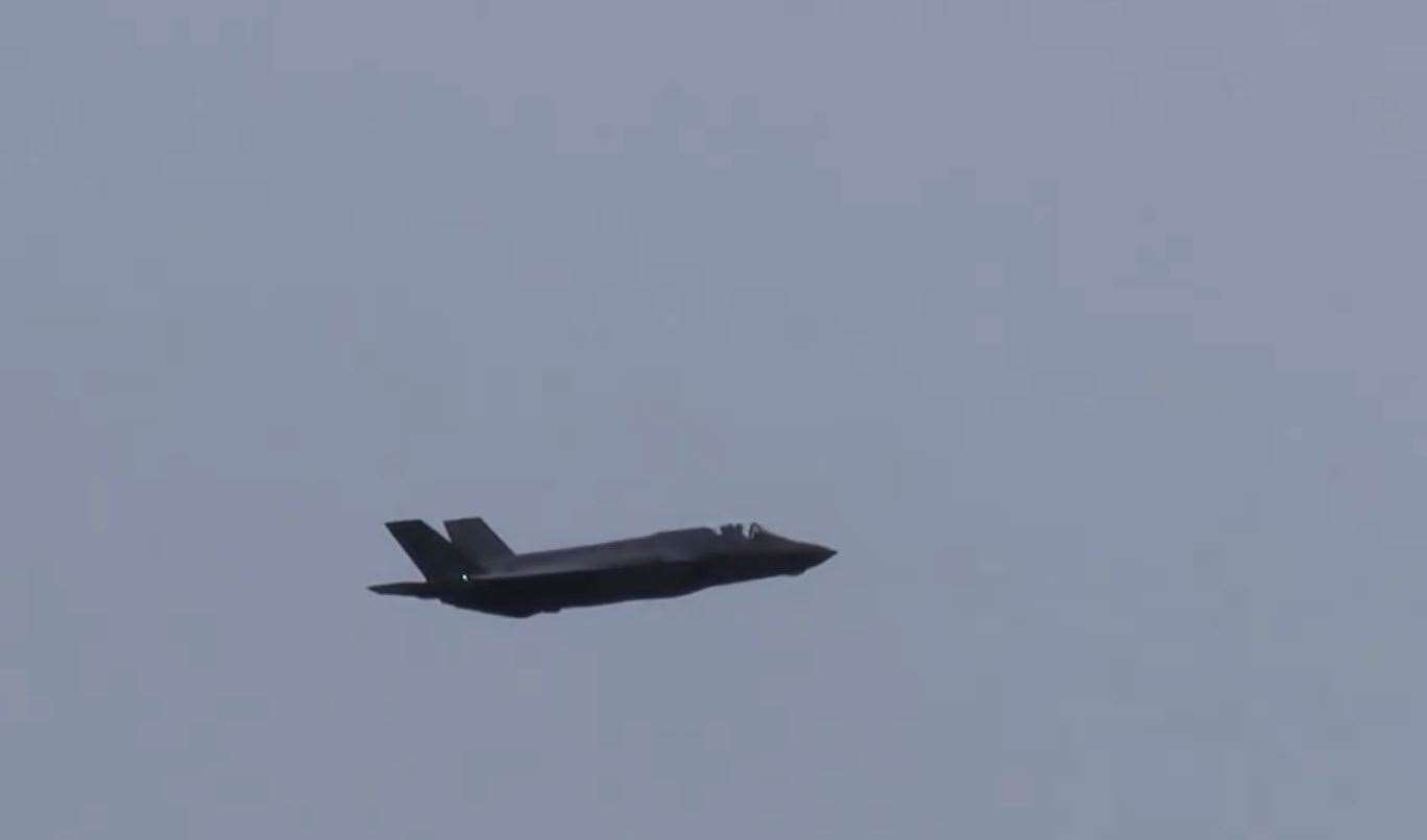 Incredible footage has been captured of a pair of USAF jets flying over Ramsgate Harbour. Picture: Keith Ross