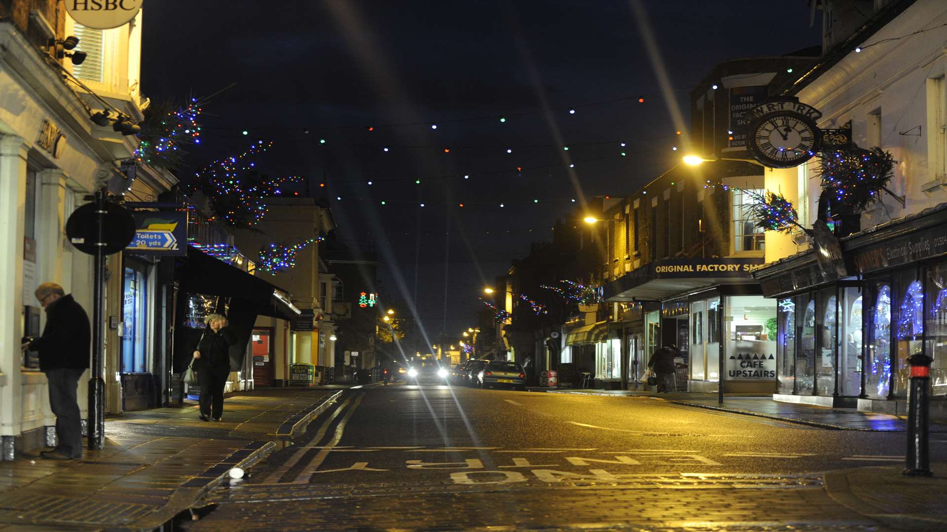 Christmas tress in Deal High Street