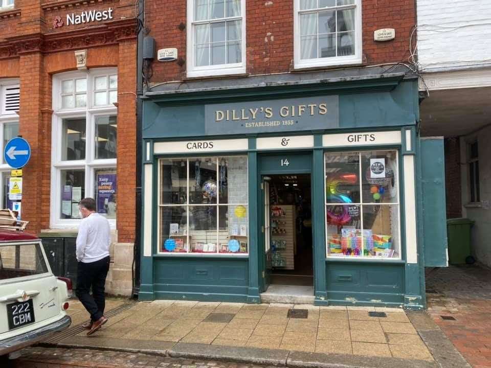 Shops in Market Place, Faversham, have been given a 1950s makeover. Picture: Faversham Town Council