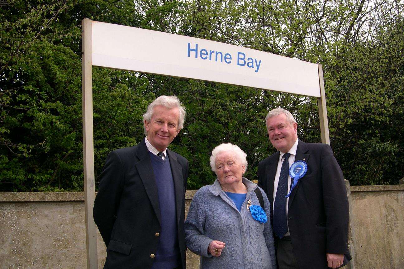 Maisie at Herne Bay train station