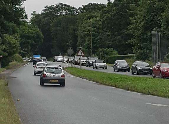 Traffic around Leeds Castle has been affected