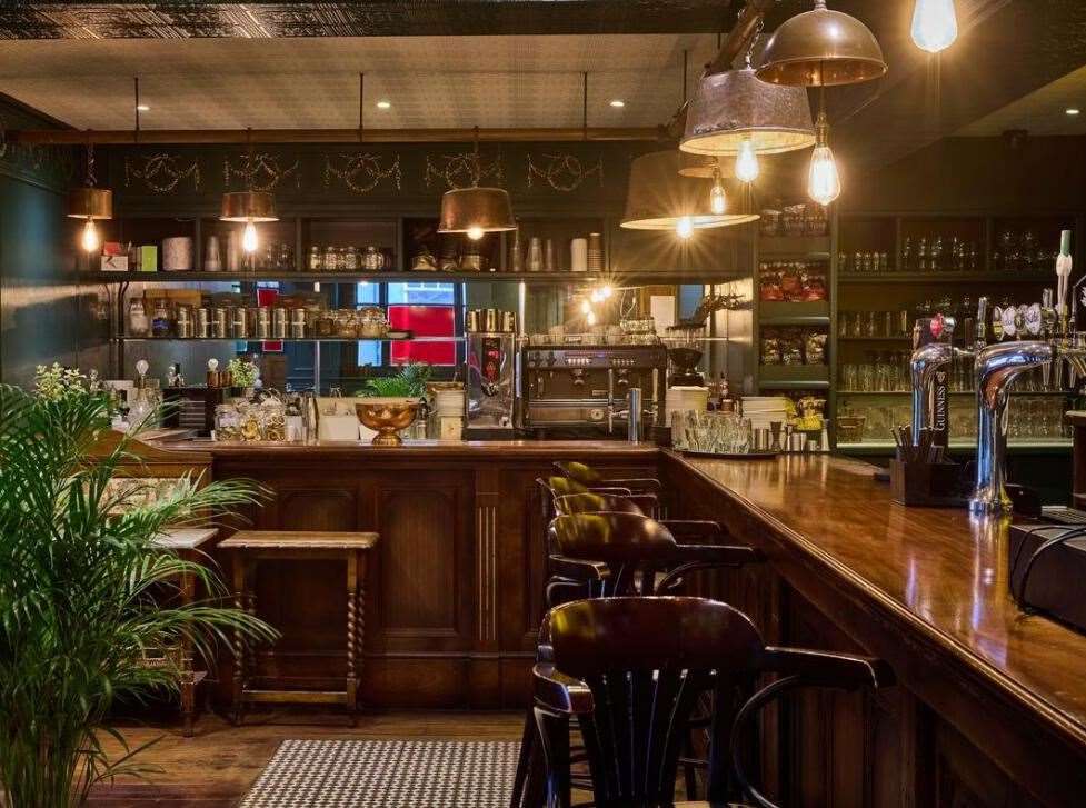 The bar area inside The Tunbridge Wells Hotel and Restaurant, located in The Pantiles. Photo: Christie & Co, Hotels