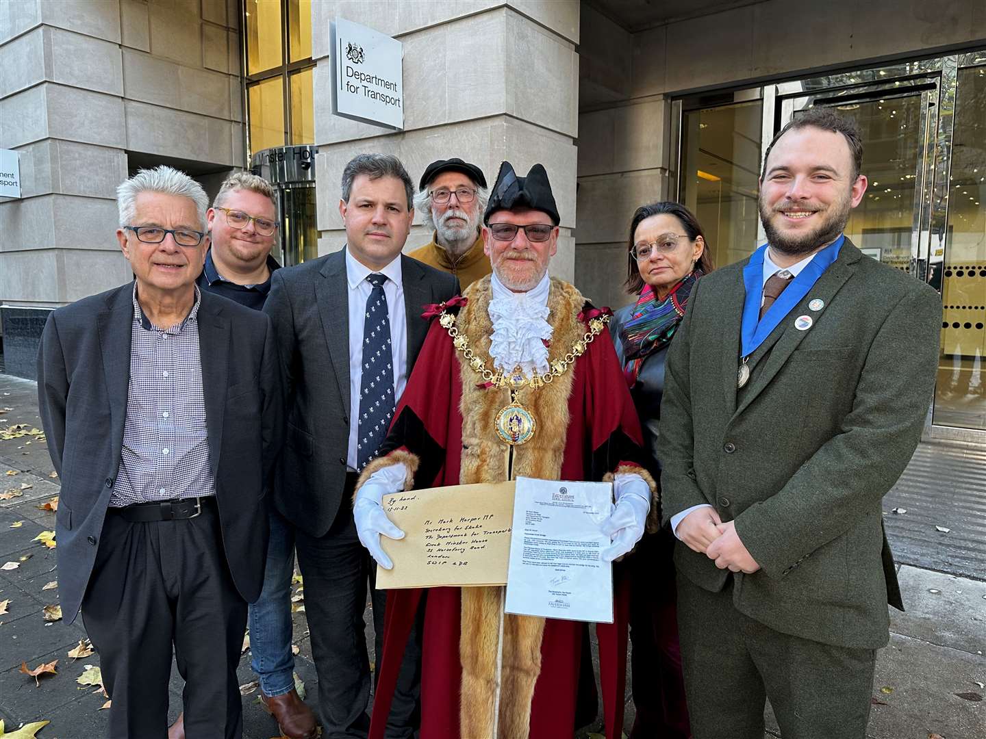 Campaigners from Faversham submit their 1,500-signature petition to the Department for Transport urging it to intervene and force Peel Ports to repair a sluice gate across the creek to allow boats to dock