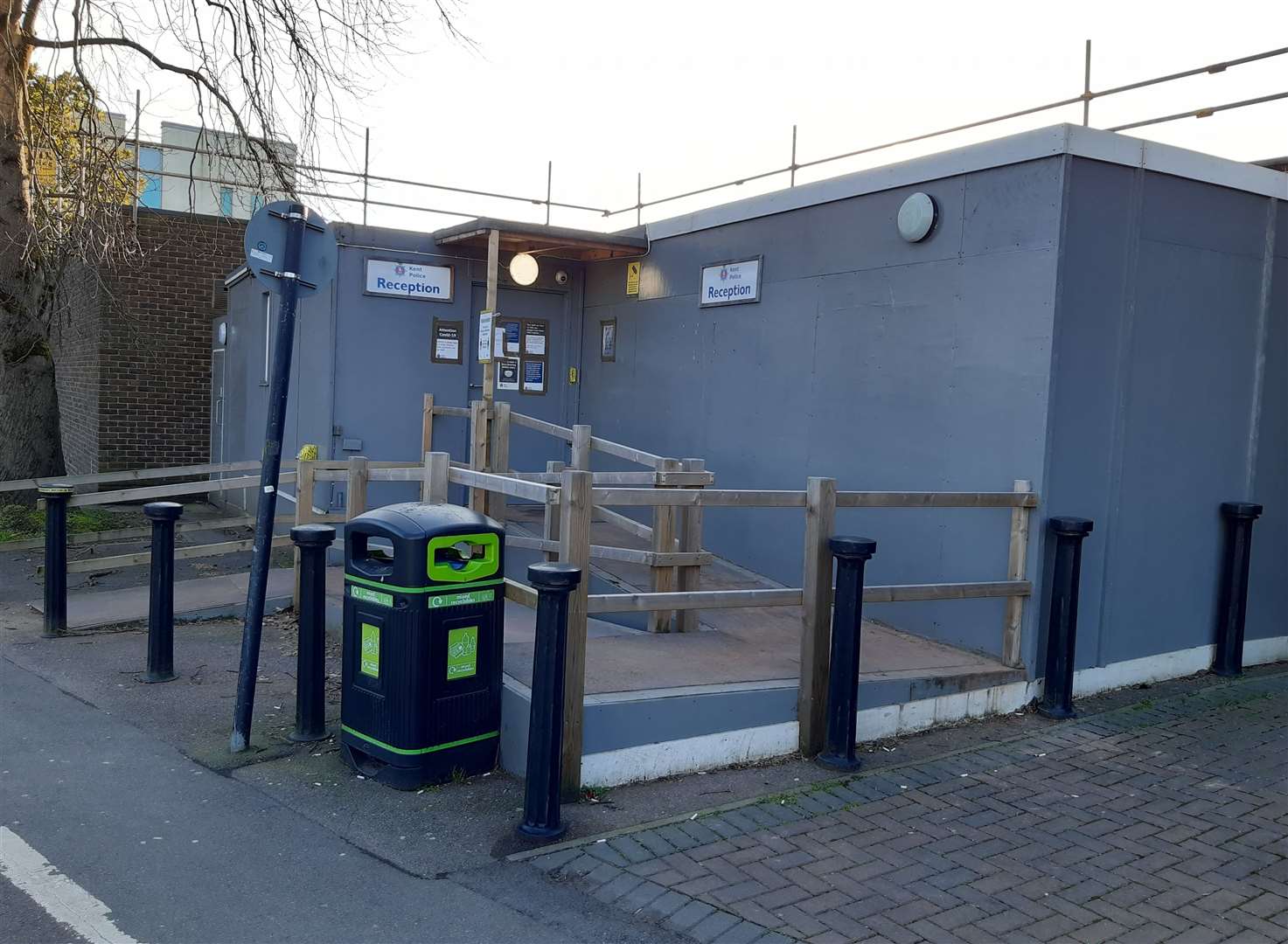 A temporary entrance is currently being used in Church Road