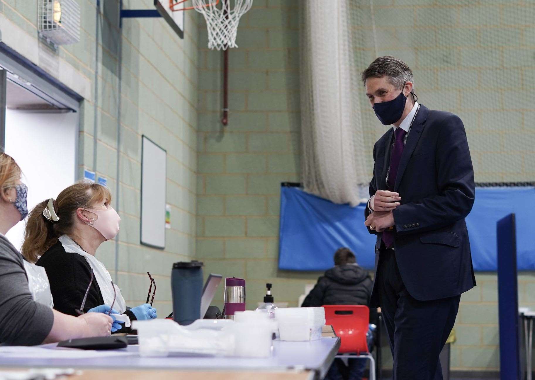 Education Secretary Gavin Williamson was given a tour of the school's later flow testing facilities. Photo: Wilmington Academy/Brandon Baily